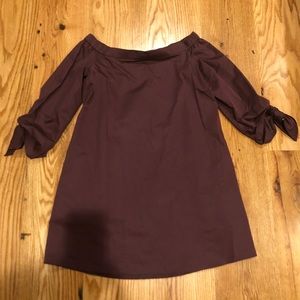 Tibi off shoulder crepe dress